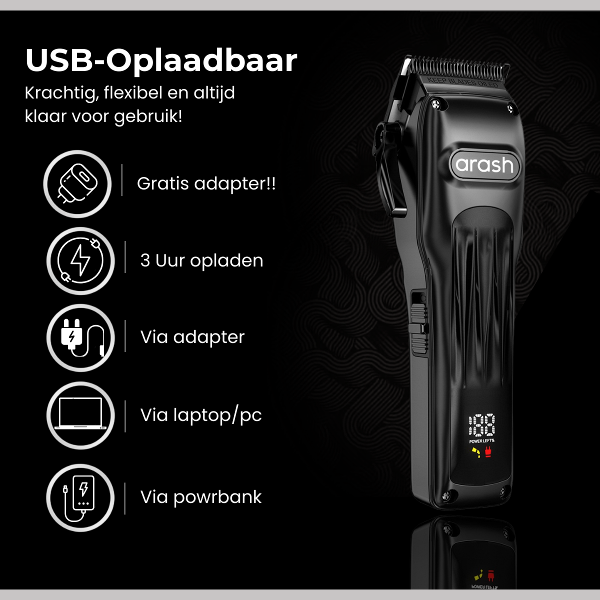 arash® Professionele Tondeuse Pro Set