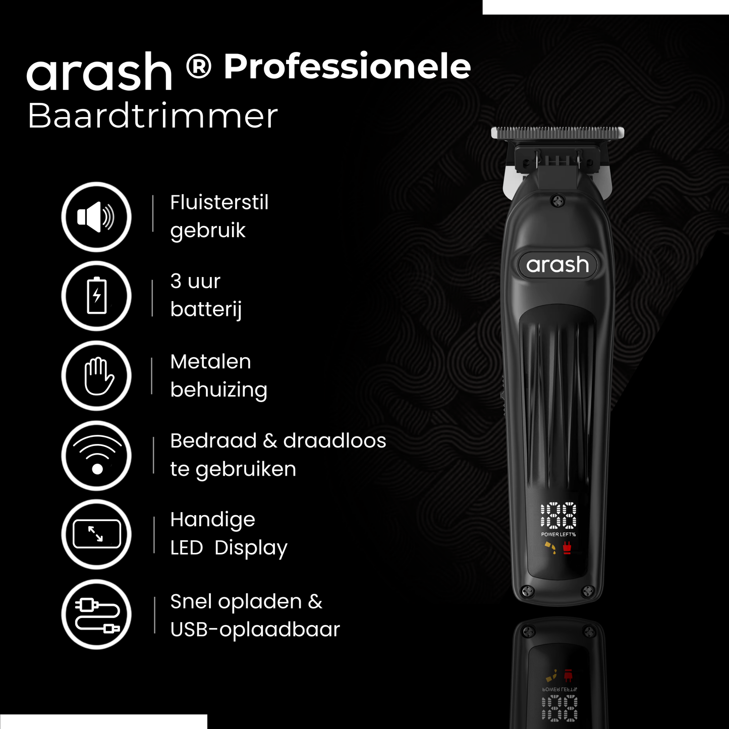 arash® Professionele Tondeuse Pro Set