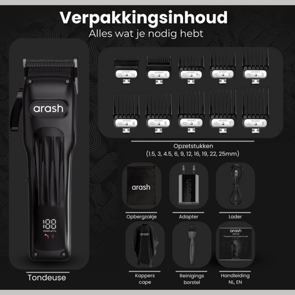 arash® Professionele Draadloze Tondeuse