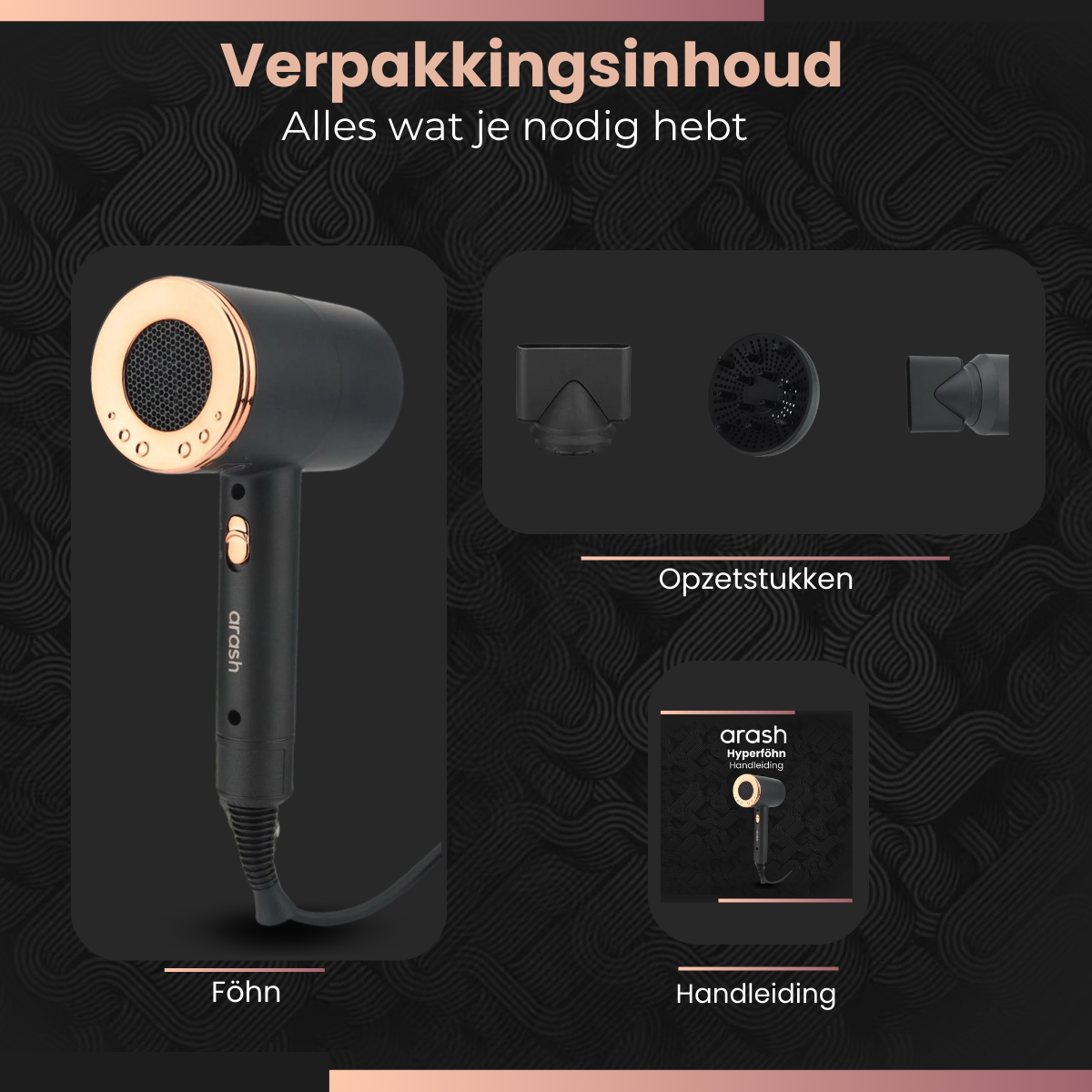 Arash föhn met diffuser