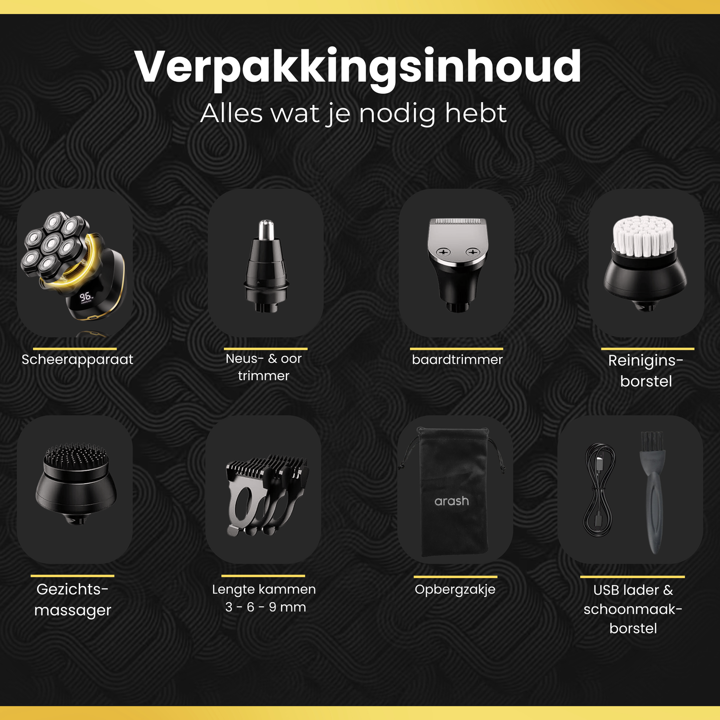 arash® Scheerapparaat Mannen 8-in-1